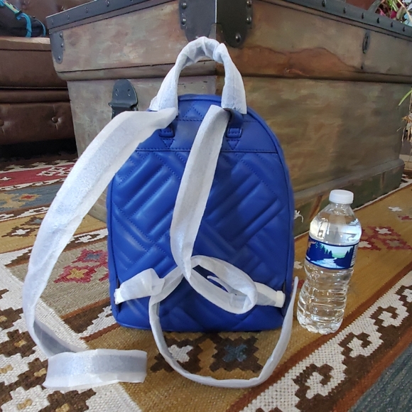 Michael Kors Abbey Medium Quilted Backpack Cobalt - Picture 2 of 6